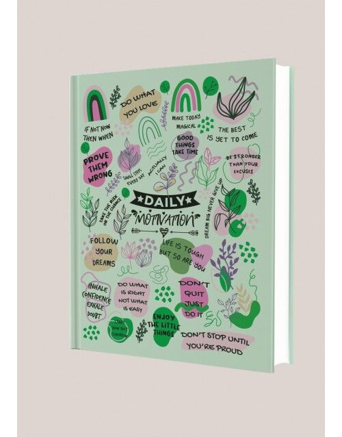 Deffter Daily Motivation Çizgili 96 Yaprak Sert Kapak Defter