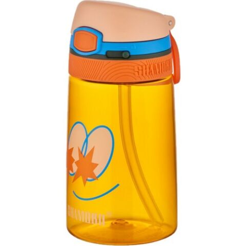 Shamobo Fiftyfifty Çocuk 350 ml Tritan Pipetli Su Matarası Sarı