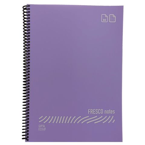Gıpta Fresco A4 Plastik kapak 60 Yaprak Kareli Spiralli Defter