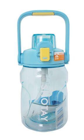 Shotay ST-7313 Pipetli Askılı Tritan Matara 1000 ml Mavi