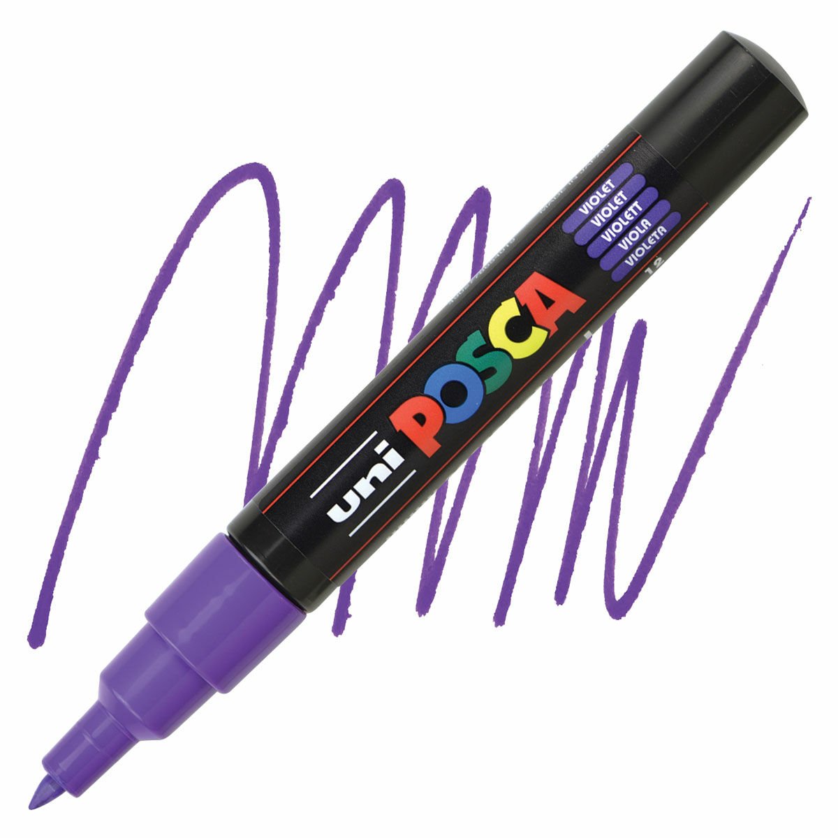 Uni Posca 0.7 Su Bazlı Poster Markörü  Mor (Violet) Pc-1m
