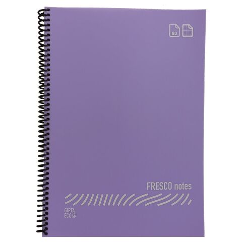 Gıpta Fresco A4 Plastik kapak 80 Yaprak Kareli Spiralli Defter