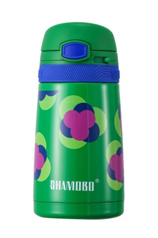 Çocuk 350 Ml Pipetli Paslanmaz Çelik Termos Bpa Içermez Yeşil