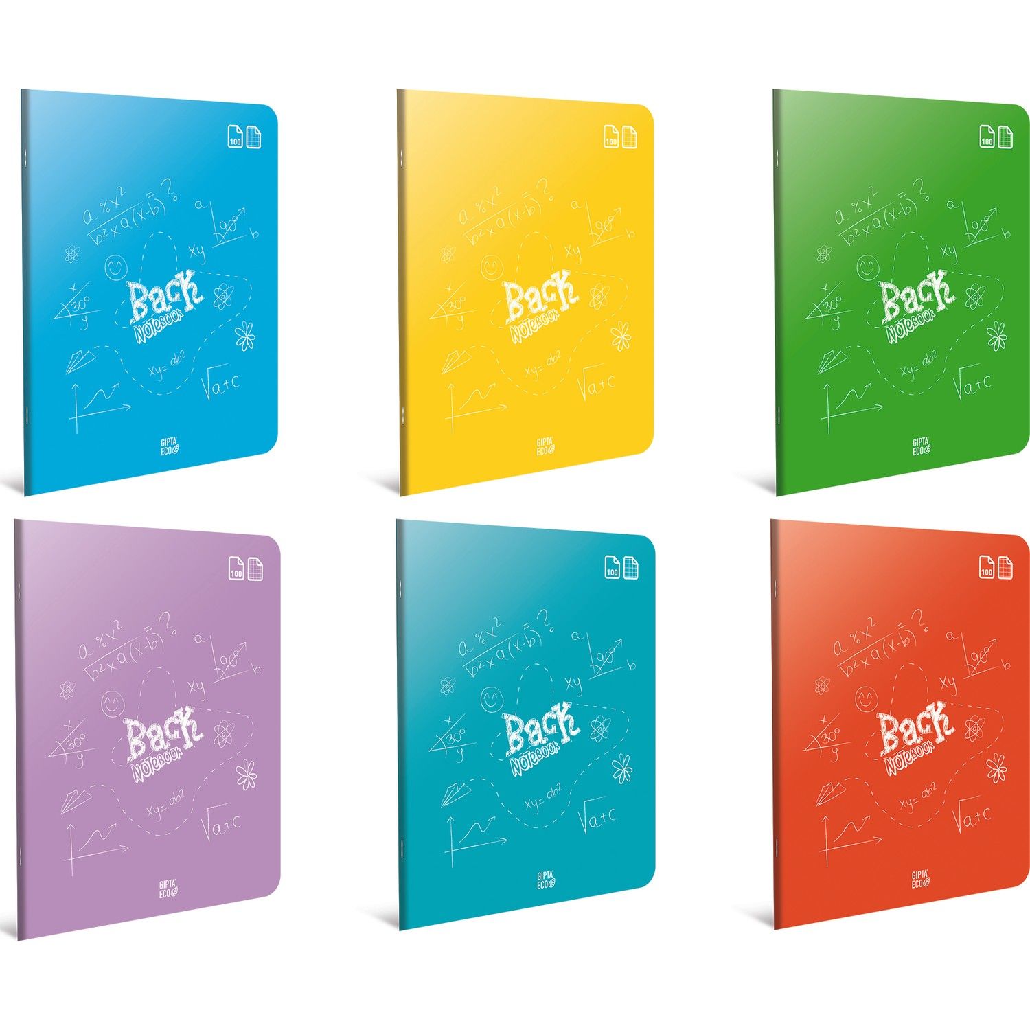 Gıpta Eco Back A4 80 Yaprak Kareli Ciltli Defter