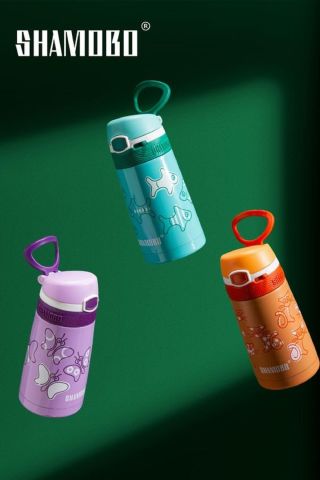 Çocuk 350 Ml Pipetli Paslanmaz Çelik Termos Bpa İçermez Turkuaz