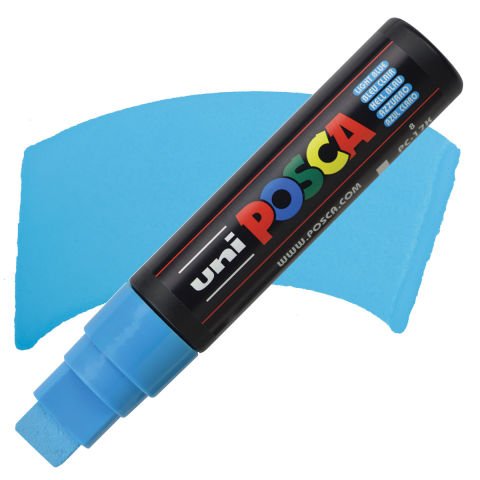 Uni Posca 15mm Su Bazlı Poster Markörü Açık Mavi (Light Blue) PC-17K
