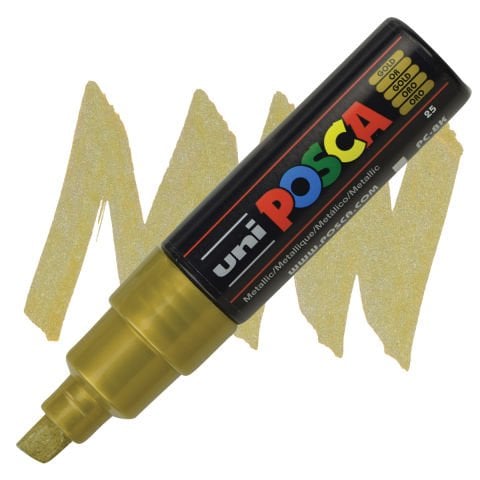 Uni Posca 8.0mm Su Bazlı Poster Markörü Altın (Gold) PC-17K