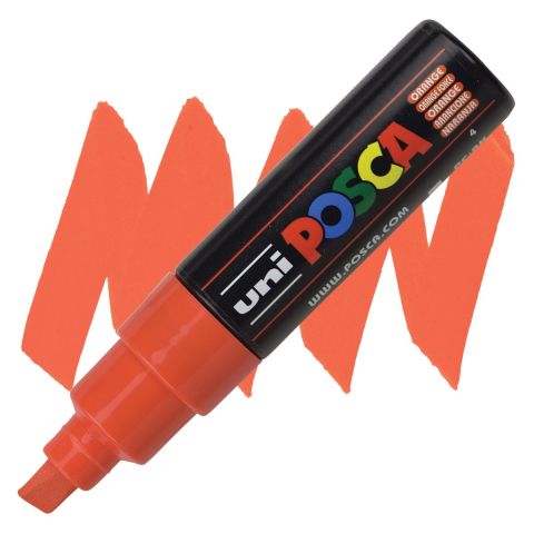 Uni Posca 8.0mm Su Bazlı Poster Markörü Turuncu (Orange) PC-17K