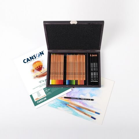 Lyra Rembrandt 30 Parça Polycolor & Art Design Ahşap Kutu (YENİ)