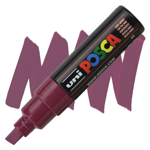 Uni Posca 8.0mm Su Bazlı Poster Markörü Şarap Kırmızı (Red Wine) PC-17K