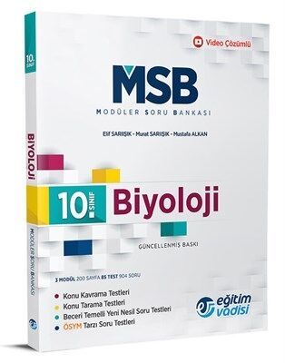 Eğitim Vadisi 10. Sınıf Biyoloji Modüler Soru Bankası