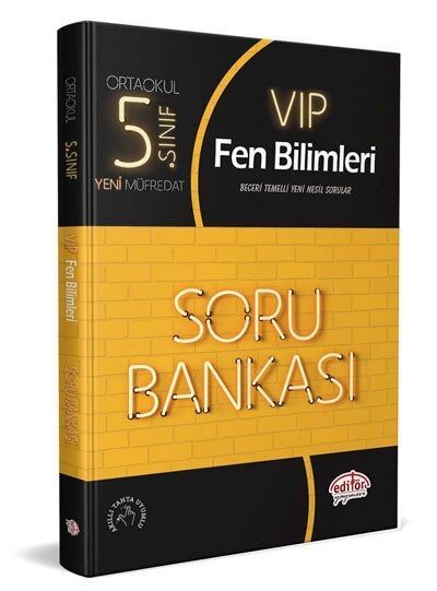 Editör Yayınları 5. Sınıf Vip Fen Bilimleri Soru Bankası