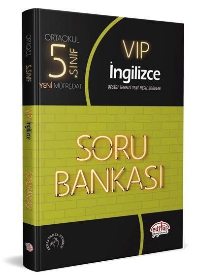Editör Yayınları 5. Sınıf Vip İngilizce Soru Bankası
