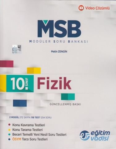 Eğitim Vadisi 10. Sınıf Fizik Güncel MSB Modüler Soru Bankası