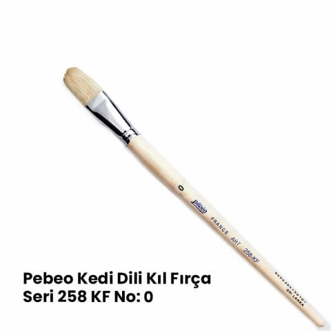 Pebeo France Art 258F Seri Düz Kesik Uçlu Fırca No:0