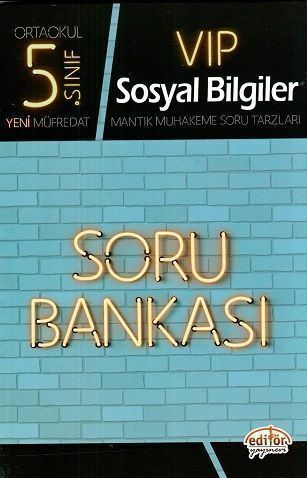 Editör Yayınları 5. Sınıf Vip Sosyal Bilgiler Soru Bankası