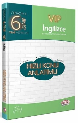 Editör Yayınları 6. Sınıf İngilizce VIP Hızlı Konu Anlatımlı