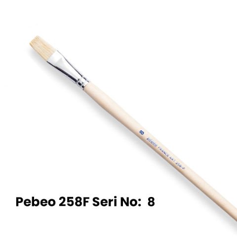Pebeo France Art 258F Seri Düz Kesik Uçlu Fırca No:8