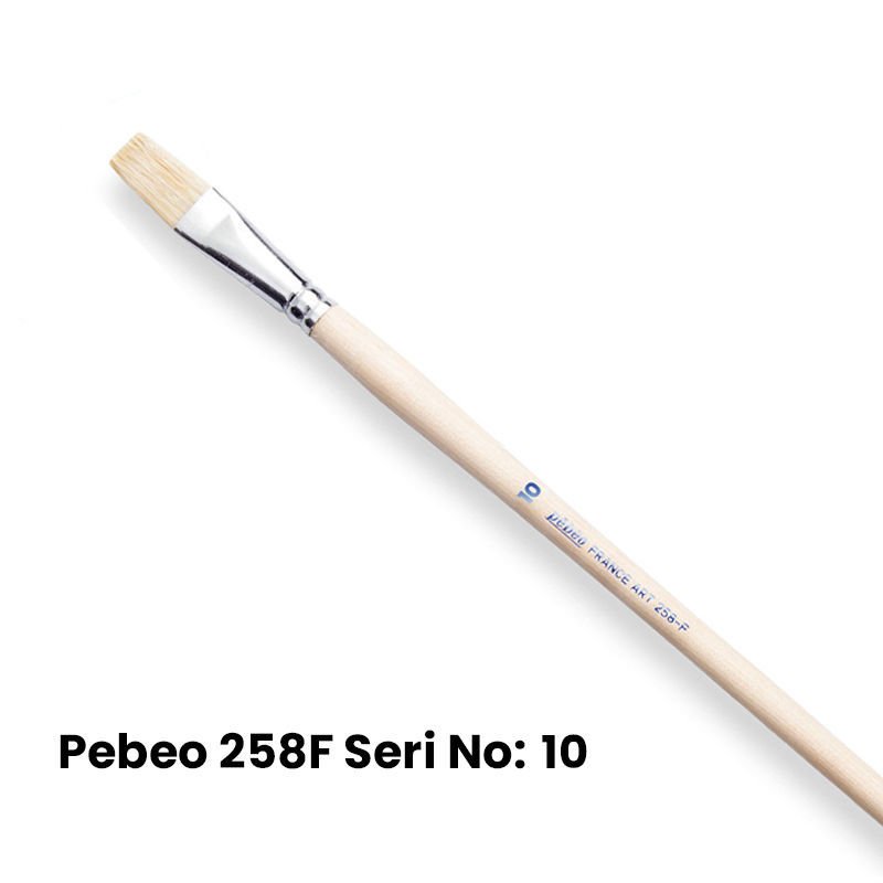 Pebeo France Art 258F Seri Düz Kesik Uçlu Fırca No:10