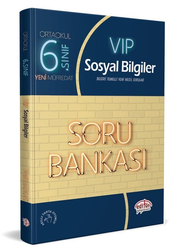 Editör Yayınları 6. Sınıf Sosyal Bilgiler Vip Soru Bankası