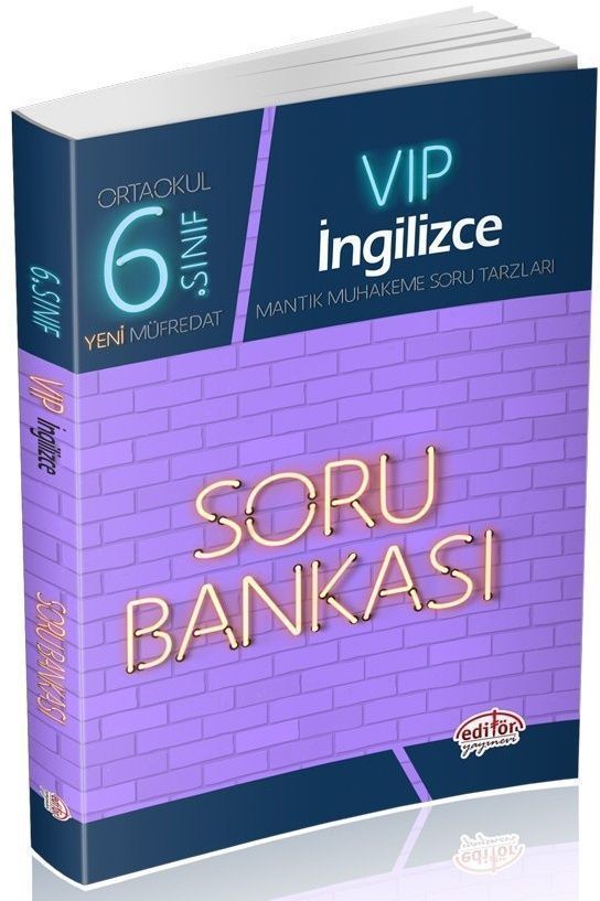 Editör Yayınları 6. Sınıf Vip İngilizce Soru Bankası
