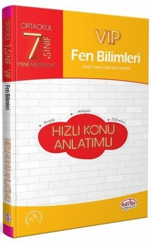 Editör Yayınları 7. Sınıf Fen Bilimleri VIP Hızlı Konu Anlatımlı