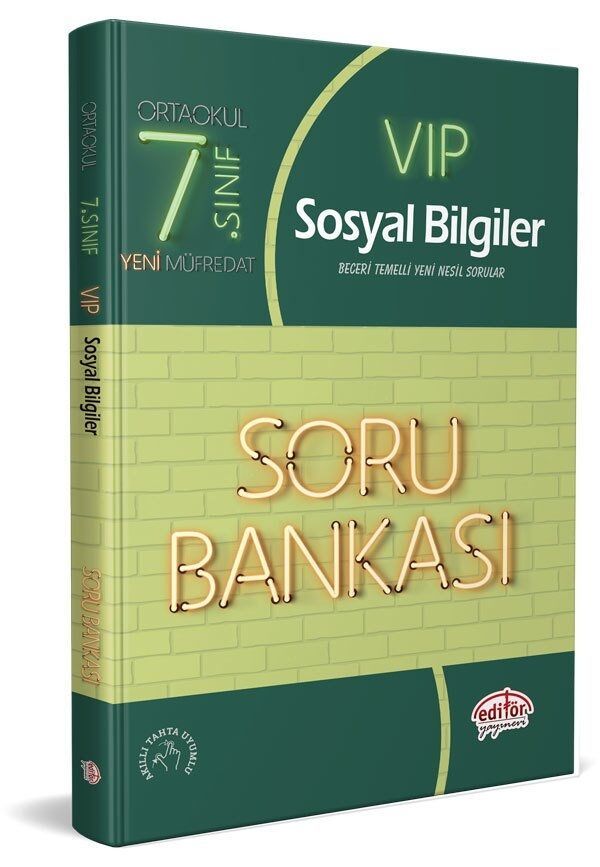Editör Yayınları 7. Sınıf Sosyal Bilgiler Vip Soru Bankası