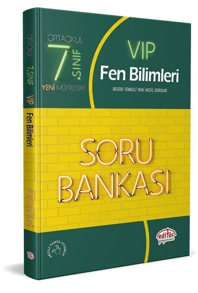 Editör Yayınları 7. Sınıf Vip Fen Bilimleri Soru Bankası