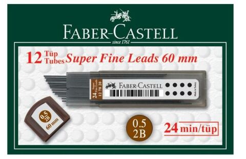 Faber-Castell Super Fi̇ne 0.5 Mm 2b 75mm Uç 12'li̇ Paket