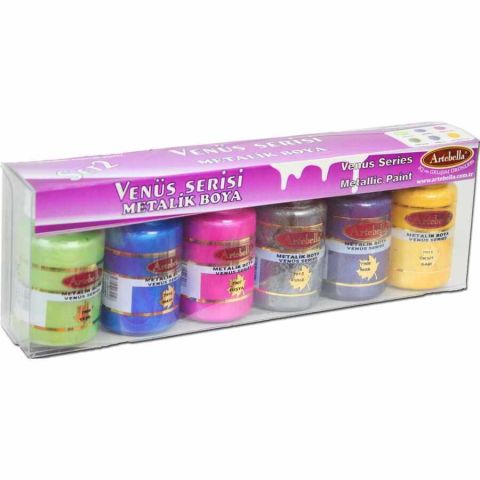 Artebella Venüs Serisi Metalik Boya Set 2 6'lı
