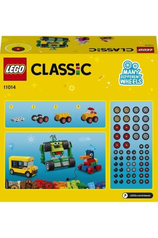 ® Classic Yapım Parçaları ve Tekerlekler 11014 - Yaratıcı Oyuncak Yapım Seti (653 Parça)