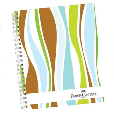 Faber-Castell 120 Yaprak Dalgalar 3kareli+1kareli Demir Spiralli Defter