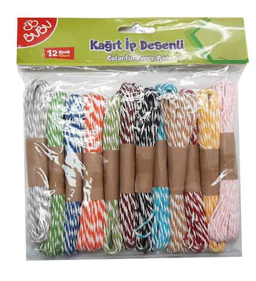BuBu Kağı İp 12 Renk KI0006