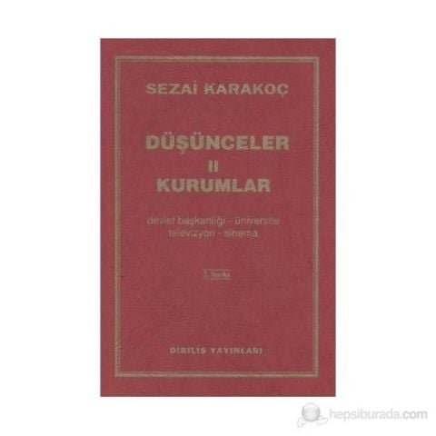 Düşünceler-2 Kurumlar-Sezai Karakoç