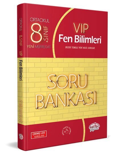 Editör Yayınları 8. Sınıf VIP Fen Bilimleri Soru Bankası