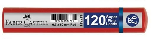 Faber-Castell Gri̇p Mi̇n 0.7 2b 60mm 120'li̇ Uç Kirmizi Tüp