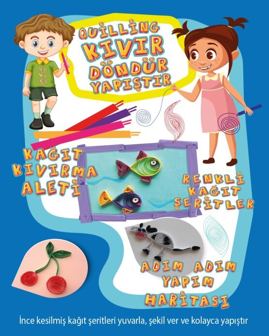 Karton Zeka Quilling Kıvır Döndür Yapıştır