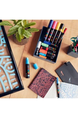 Posca Pc-3m Su Bazlı Boyama Markörü 8'li Ana Renkler 0,9-1,3mm