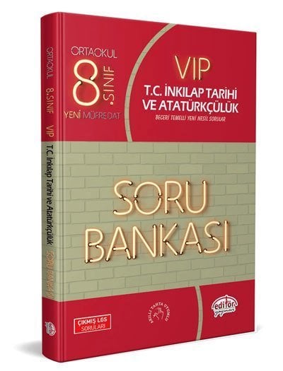Editör Yayınları 8. Sınıf VIP TC. İnkılap Tarihi ve Atatürkçülük Soru Bankası