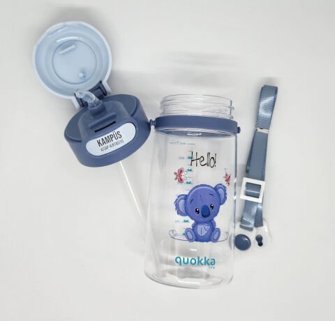 Taros Quokka 450ml Mavi Pipetli Askılı Matara