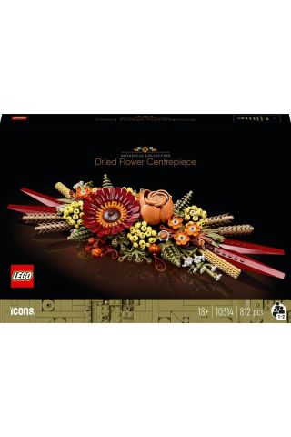 ® ICONS Kuru Çiçek Aranjmanı 10314 - Yetişkinler İçin Koleksiyonluk Yapım Seti (812 Parça)