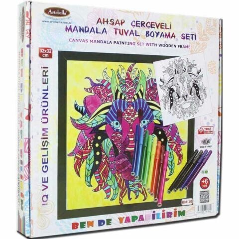 Artebella Mandala Tuval Boyama Seti KM-10 32x32CM