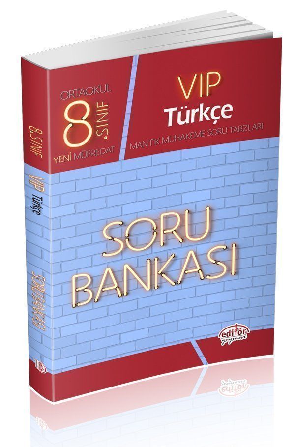 Editör Yayınları 8. Sınıf Vip Türkçe Soru Bankası