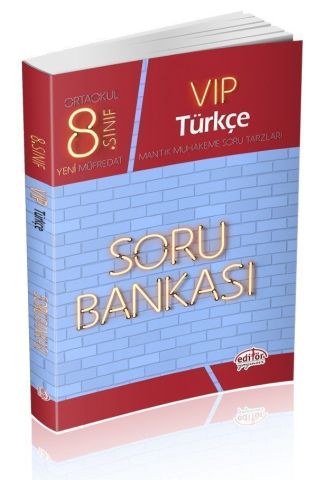 Editör Yayınları 8. Sınıf Vip Türkçe Soru Bankası