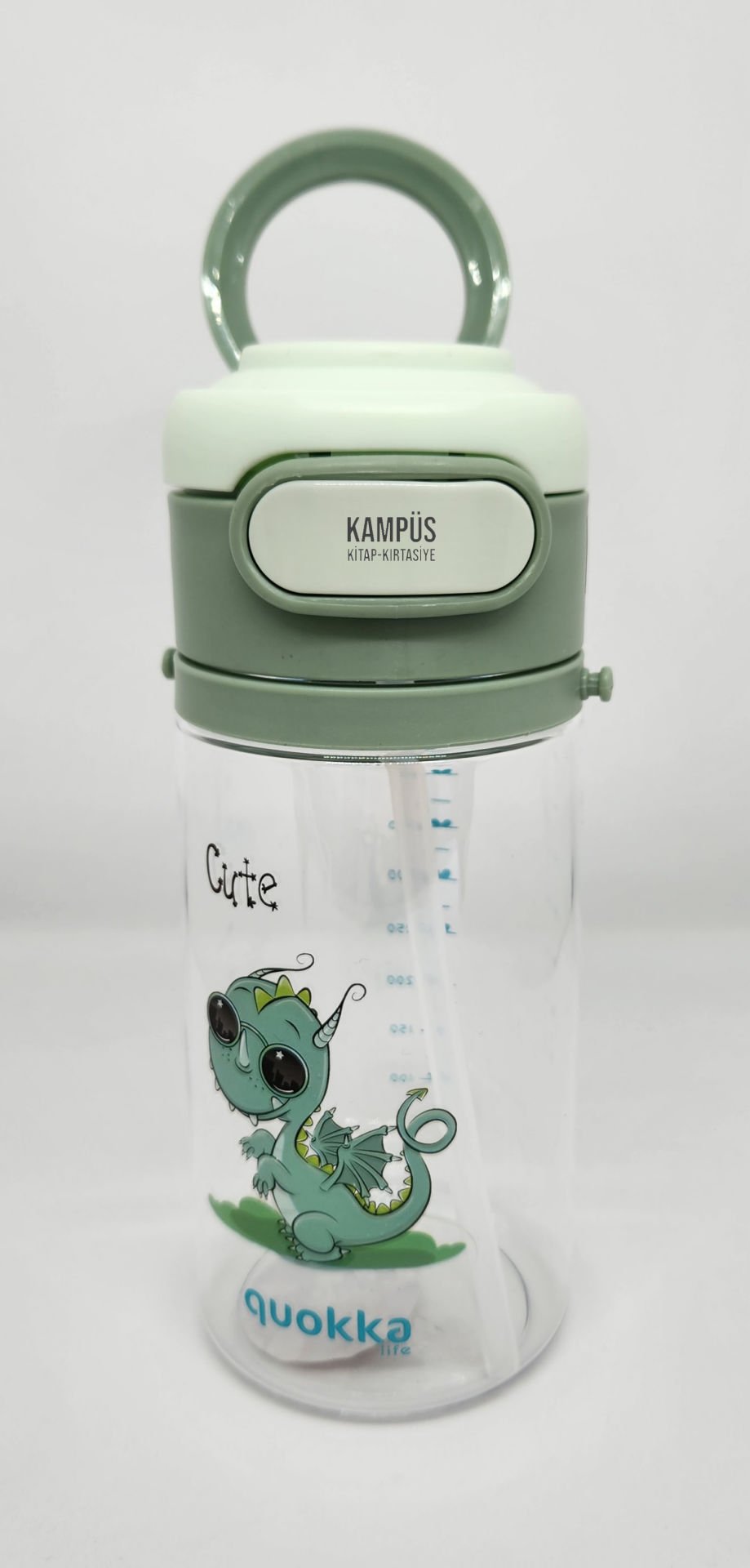 Taros Quokka 450ml Yeşil Pipetli Askılı Matara