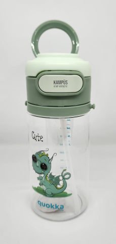 Taros Quokka 450ml Yeşil Pipetli Askılı Matara