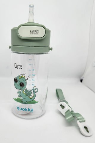 Taros Quokka 450ml Yeşil Pipetli Askılı Matara
