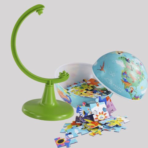 Gürbüz Dino World Globe 15 Cm Küre+ Puzzle 54 Parça 48153