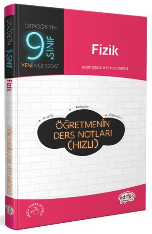 Editör Yayınları 9. Sınıf Fizik Öğretmenin Ders Notları (Hızlı)