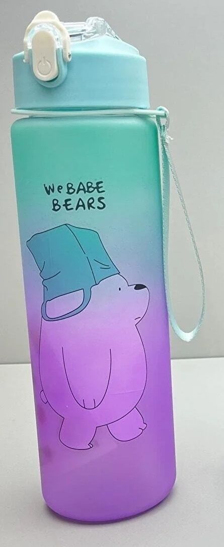 Quokka life Çift renkli Tritan Matara 800 ml Yeşil-Mor